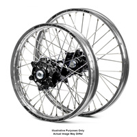 BMW F800 Adventure Silver Platinum Rims / Black Sm Pro Hubs Wheel Set - F800 GS 2006-On 21*1.85 / 17*4.25 