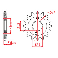 MTX 1322 Steel Front Sprocket #520 (16T) (10-587-16)