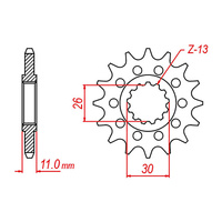 MTX 1591 Steel Front Sprocket #525 (15T) (10-591-15)