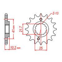 MTX 308 Steel Front Sprocket #520 (15T) (10-9MN-15)
