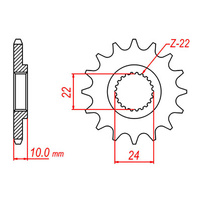 MTX 402 Steel Front Sprocket #520 (16T) (10-BMW-16)
