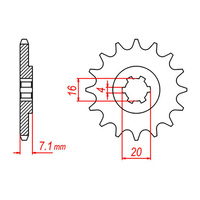 MTX 422 Steel Front Sprocket #520 (15T) (10-290-15)