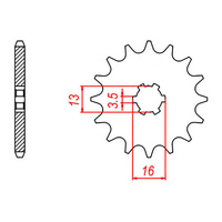 MTX 428 Steel Front Sprocket #428 (14T) (10-2J5-14)