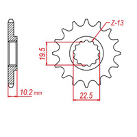 MTX 432 Hornet Lightweight Steel Front Sprocket #520 (14T) (10B-143-14)