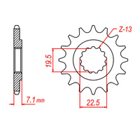 MTX 434 Steel Front Sprocket #520 (16T) (10-324-16)