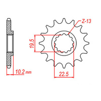 MTX 432 Steel Front Sprocket #520 (14T) (10-143-14)
