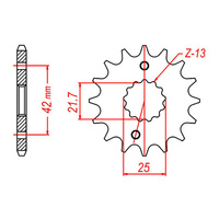 MTX Front Sprocket 565 14T #520