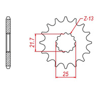 MTX 436/565 Steel Front Sprocket #520 (17T) (10-167-17)