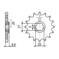 MTX 507 Steel Front Sprocket #520 (13T) (10-HQ3-13)