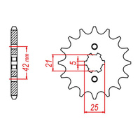 MTX 569 Steel Front Sprocket #520 (13T) (10-0Y1-13)