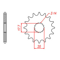 MTX 558 Steel Front Sprocket #428 (15T) (10-3RM-15)