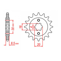 MTX 718 Steel Front Sprocket #520 (13T) (10-HQ4-13)