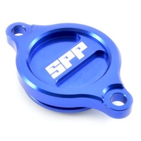 SPP Oil Filter Cover Suzuki RMZ250-450 RMx450Z Blue