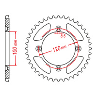MTX 1798 Steel Rear Sprocket #420 (47T) (11-02B-47)