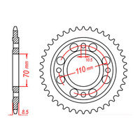 MTX 247 Steel Rear Sprocket #520 (41T) (11-443-41)