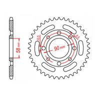MTX 279 Steel Rear Sprocket #520 (38T) (11-KB4-38)