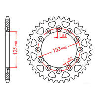 MTX 210 Steel Rear Sprocket #520 (55T) (11-KAE8-55)