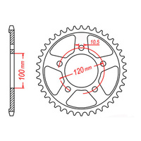 MTX 702 Steel Rear Sprocket #525 (44T) (11-702-44)