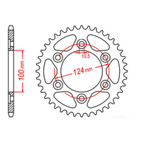 MTX 745 Steel Rear Sprocket #525 (43T) (11-745-43)