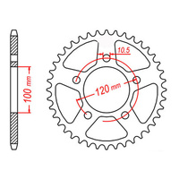 MTX 703 Steel Rear Sprocket #520 (44T) (11-703-44)