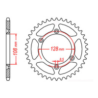 MTX 797 Steel Rear Sprocket #428 (51T) (11-08G-51)