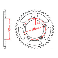 MTX 894 Steel Rear Sprocket #420 (48T) (11-KMX-48)