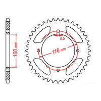 MTX 461 Steel Rear Sprocket #420 (50T) (11-207-50)
