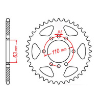 MTX 890 Steel Rear Sprocket #520 (45T) (11-D39-45)