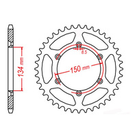 MTX 460 Steel Rear Sprocket #520 (51T) (11-110-51)