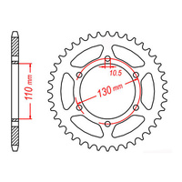 MTX 486 Steel Rear Sprocket #520 (40T) (11-192-40)