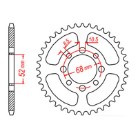 MTX 801 Steel Rear Sprocket #420 (37T) (11-463-37)