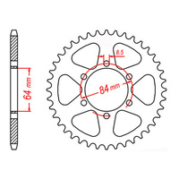 MTX 809 Steel Rear Sprocket #428 (53T) (11-287-53)