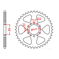 MTX 811 Steel Rear Sprocket #520 (45T) (11-290-45)