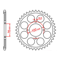 MTX 824 Steel Rear Sprocket #530 (40T) (11-21A-40)