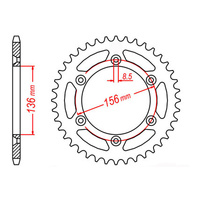 MTX 822 Steel Rear Sprocket #520 (48T) (11-415-48)