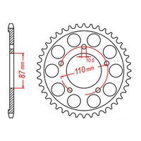 MTX 807 Steel Rear Sprocket #525 (45T) (11-33C-45)