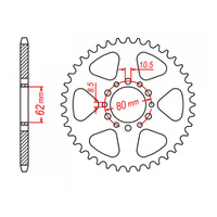MTX 845 Steel Rear Sprocket #520 (41T) (11-37F-41)
