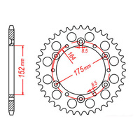 MTX 853 Steel Rear Sprocket #520 (50T) (11-2H0-50)