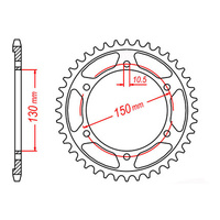 MTX 859 Steel Rear Sprocket #530 (38T) (11-36Y-38)