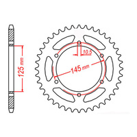 MTX 855 Steel Rear Sprocket #520 (48T) (11-1M1-48)