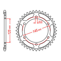 MTX 867 Steel Rear Sprocket #525 (44T) (11-3VD-44)