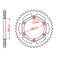 MTX 896 Steel Rear Sprocket #520 (52T) (11-KM2-52)