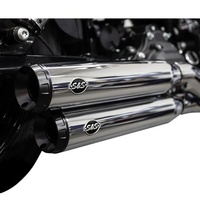 S&S Grand National Slip-Ons For 2008-17 Fat Bob, 2010-17 Wide Glide, 2017 Low Rider S Dyna Models, Chrome