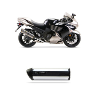 Two Brothers Racing Kawasaki ZX-14R Slip-On Carbon Exhaust (08-11) Dual Black