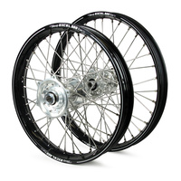 Yamaha Talon / Excel A60 SNR MX Black Rims / Silver Hubs Wheel Set YZ 125-250 2002-07, YZF 250 2002-06, YZF426-450 2002-07 (21 / 19*2.15)