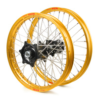 Honda Talon / Excel SNR MX Gold Rims / Black Hubs Wheel Set CR 250 1989-1994, CR500 1989-1994 (21*1.6 / 19*2.15)