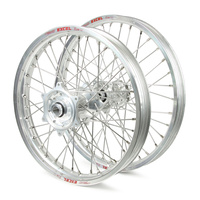 Honda Talon / Excel SNR MX Silver Rims / Silver Hubs Wheel Set CR 125-250 1995-99 (21*1.6 / 19*2.15)