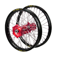 Suzuki Talon Red Hubs / Excel Black Rims Wheel Set