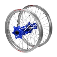 Honda Talon Blue Hubs / Excel Silver Rims Wheel Set