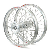 Honda Talon / Excel SNR MX Silver Rims / Silver Hubs Wheel Set CR 125-250 2002-07, CRF 250 2004-13, CRF450 2002-12 (21*1.6 / 19*2.15)